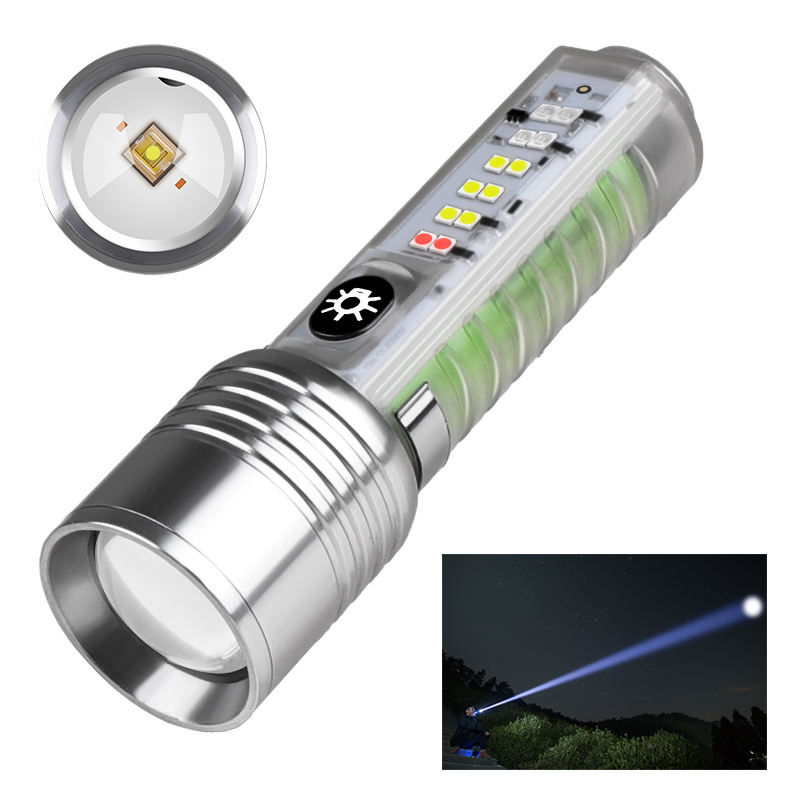 Profesyonel TG LED Güçlü 8 Modlu Type-C 1000 Lümen Polis Çakarlı Şarjlı