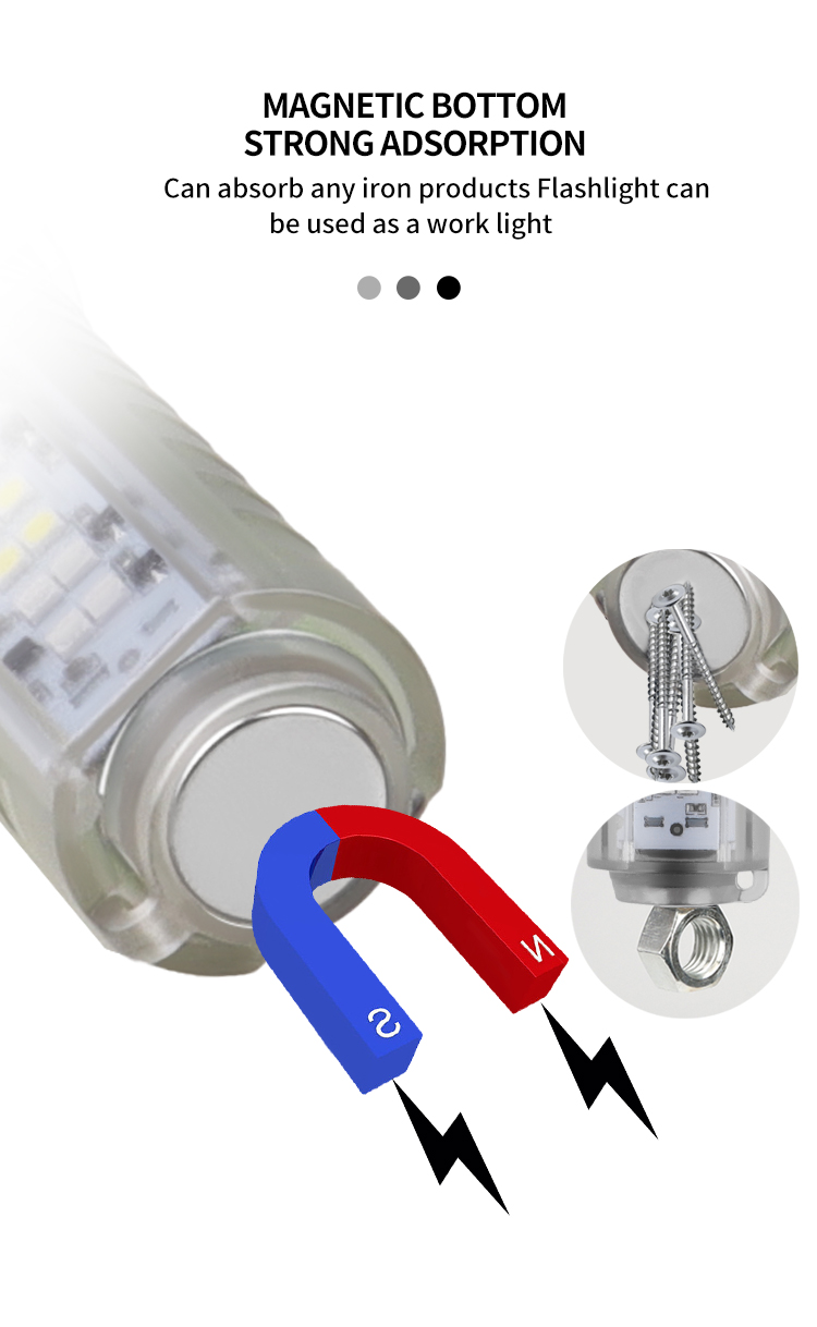 Profesyonel TG LED Güçlü 8 Modlu Type-C 1000 Lümen Polis Çakarlı Şarjlı - Görsel 3