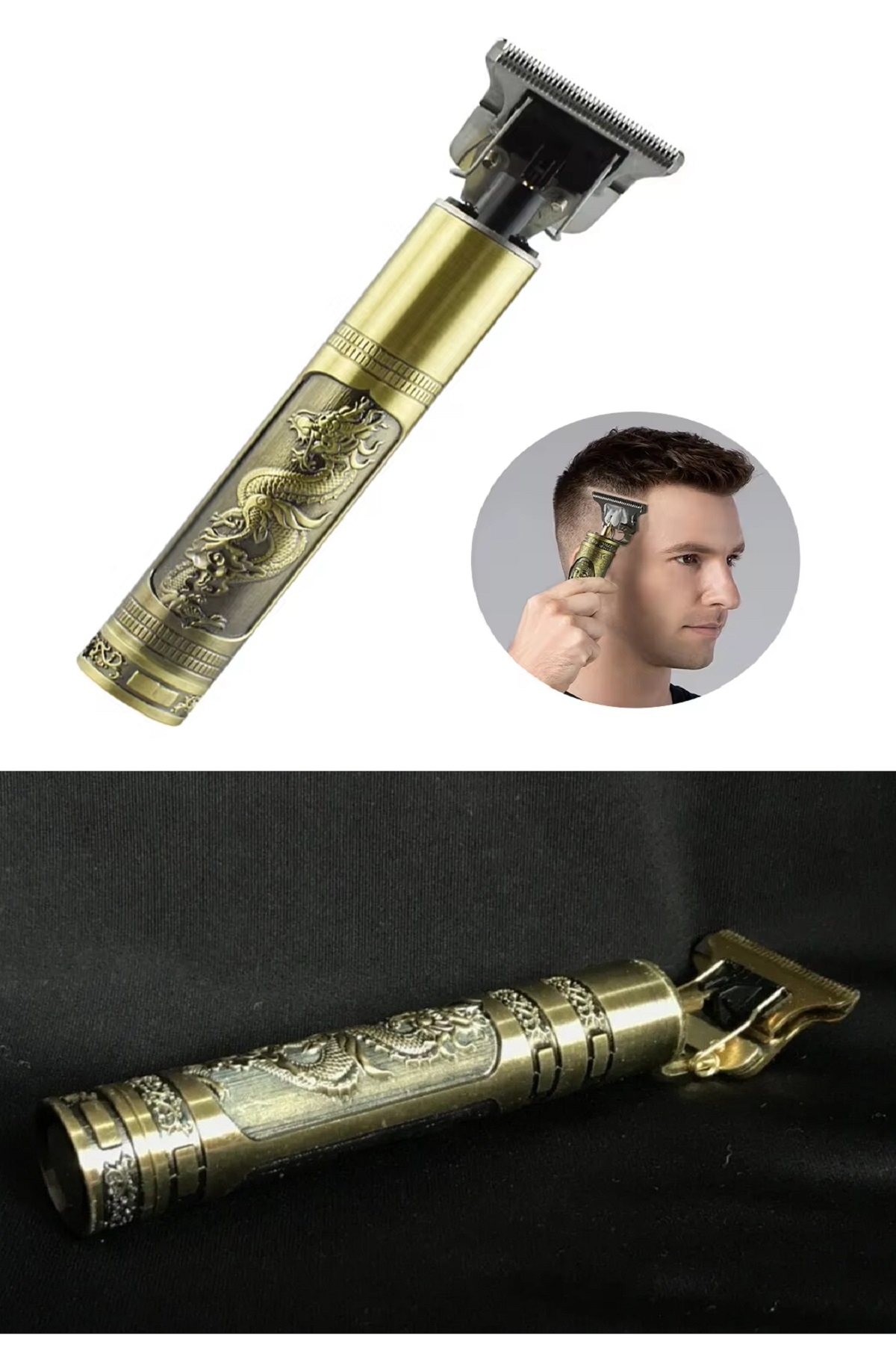 PS-033 Çelik Kasa Profesyonel T-bıçak Sakal Ense Ve Çizim Tıraş Makinesi - Görsel 5