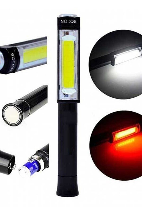 PS-Q5 Pilli Mıknatıslı COB LED Çalışma Tamir Kırmızı Işık