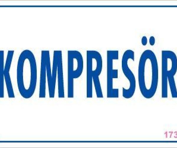 Kompresör Uyarı Levhası 17,5x25 KOD:1732