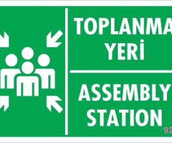 Toplanma Yeri Uyarı Levhası 17,5x25 KOD:928