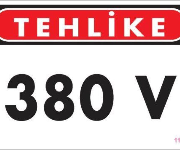 380 V Tehlike Uyarı Levhası 25x35 KOD:1115
