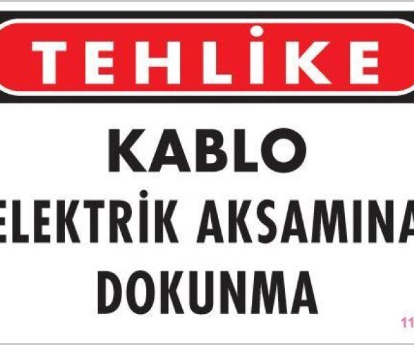 Elektrik Kablosu Uyarı Levhası 25x35 KOD:1117