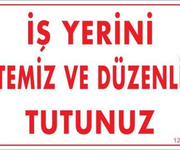 Temizlik Düzen Uyarı Levhası 25x35 KOD:1200