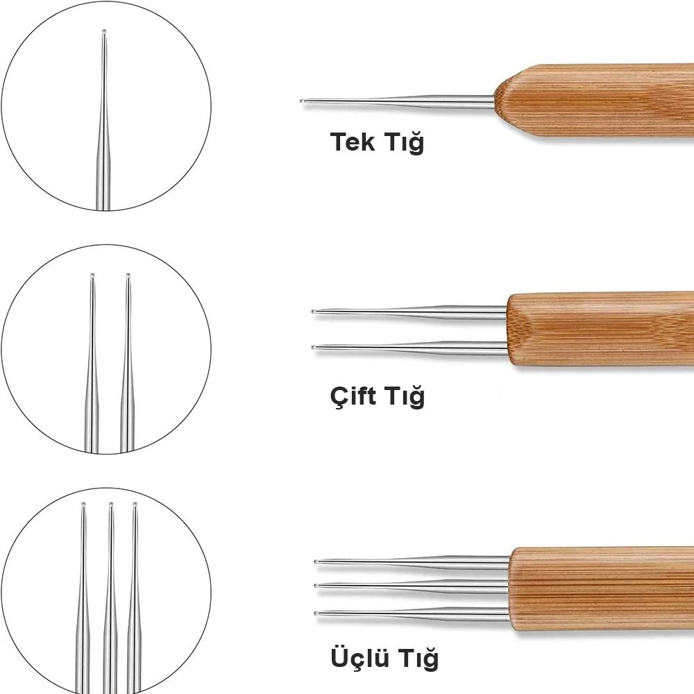 Rasta Tığ Seti / 0.75 mm - Görsel 3