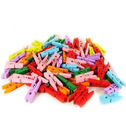 Renkli Mini Ahşap Mal (100 Adet)