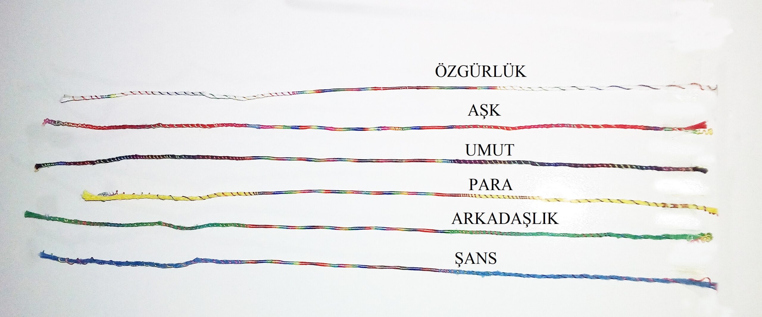 Renkli Şans Bileklikleri ( 6 Adet ) - Görsel 2