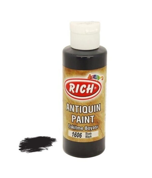Rich 1606 Siyah 120 ml Eskitme Ahşap Boyası