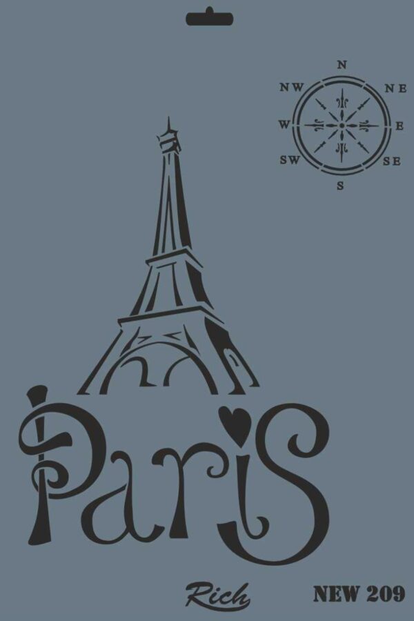 Rich New Seri N-209 Stencil 35x25 cm
