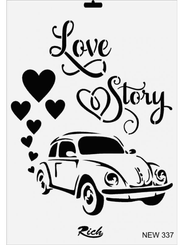 Rich New Seri N-337 Stencil 35x25 cm
