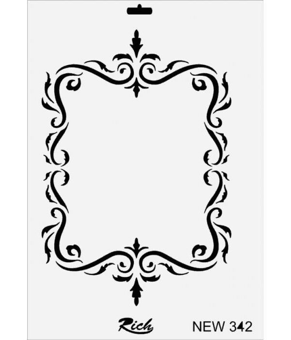 Rich New Seri N-342 Stencil 35x25 cm