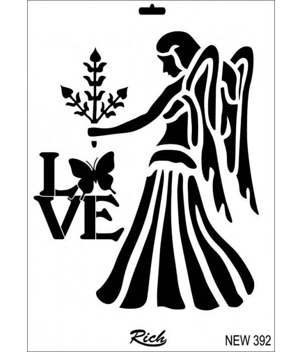 Rich New Seri N-392 Stencil 35x25 cm