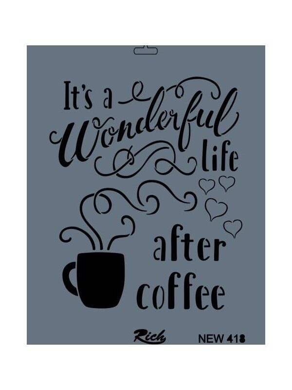 Rich New Seri N-418 Stencil 35x25 cm