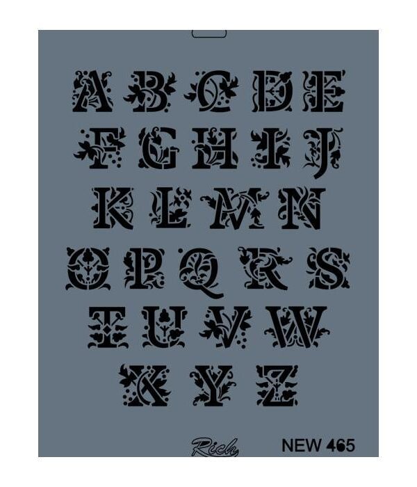 Rich New Seri N-465 Stencil 35x25 cm
