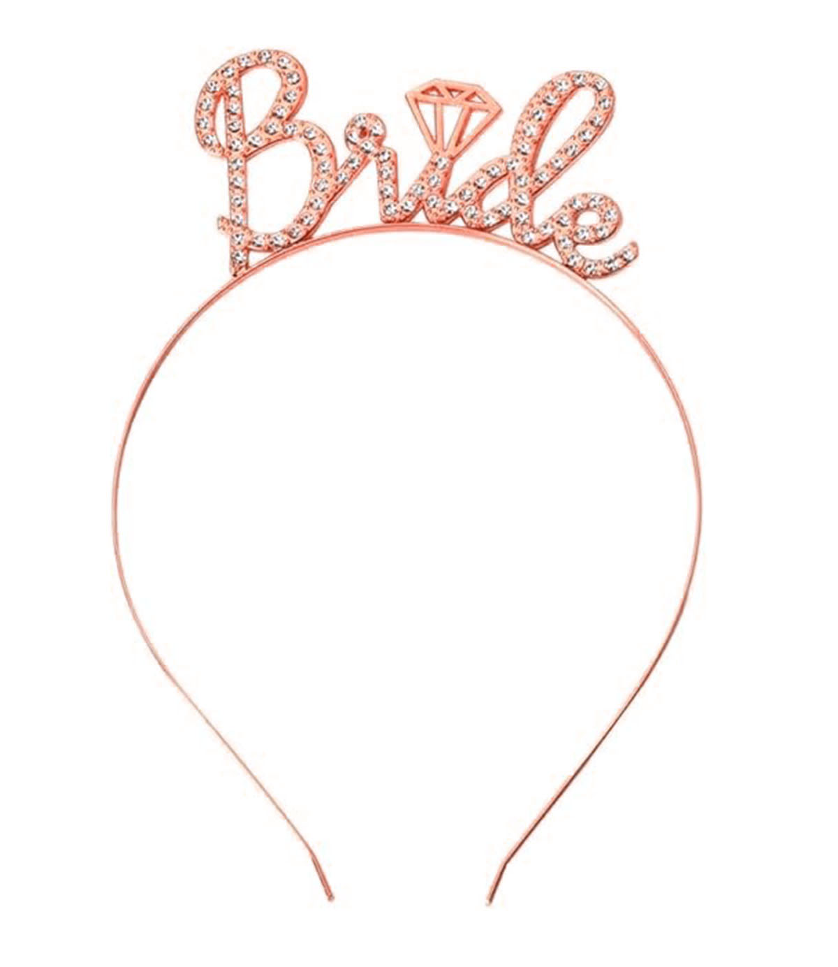 Rose Gold Renkli Taşlı “Bride” – El Yazısı Yazı Tipiyle - Görsel 3