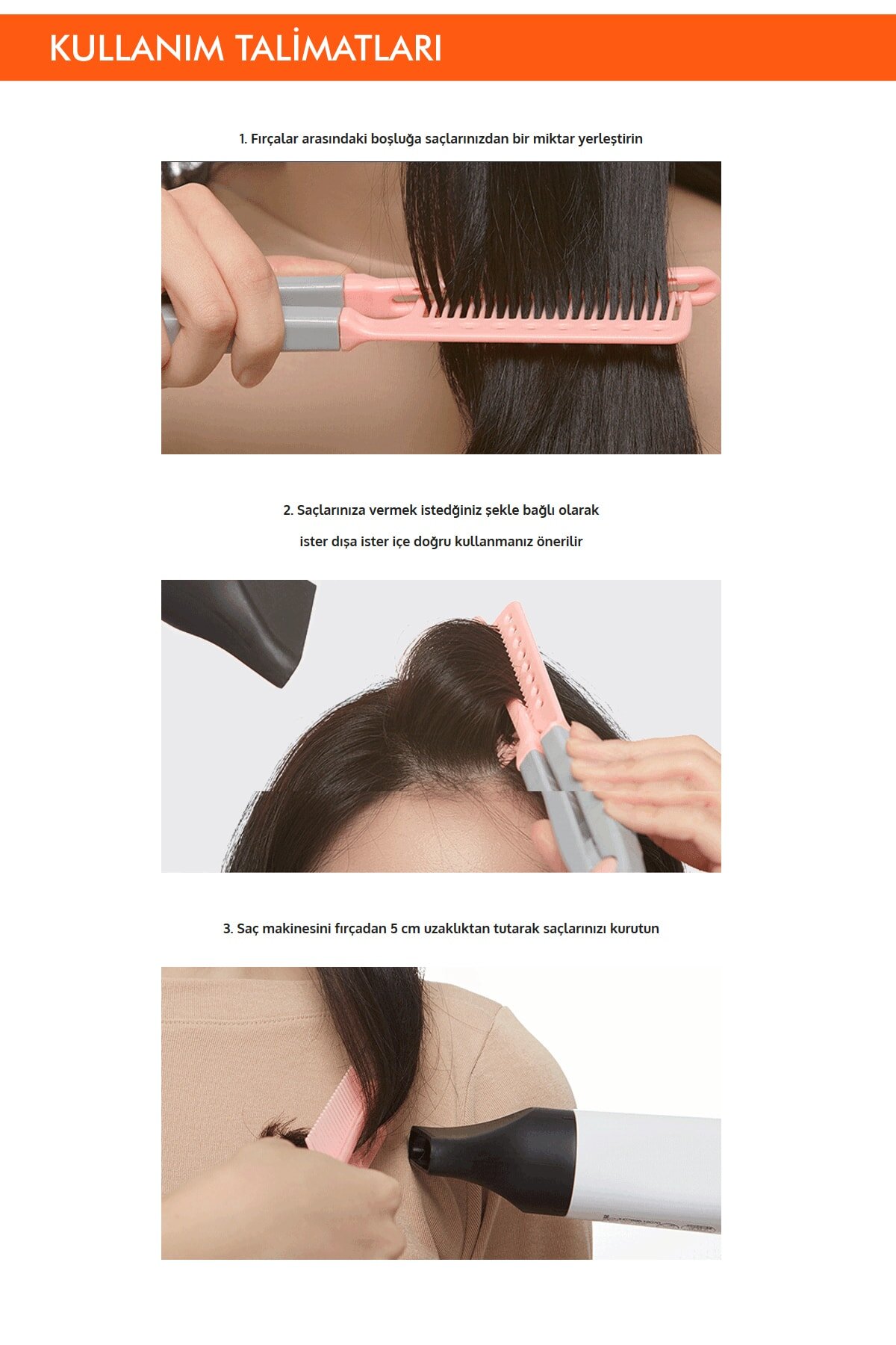 lara Kolay Şekil Veren Kurutma Fırçası APIEU Easy Hair Dry Brush - Görsel 2