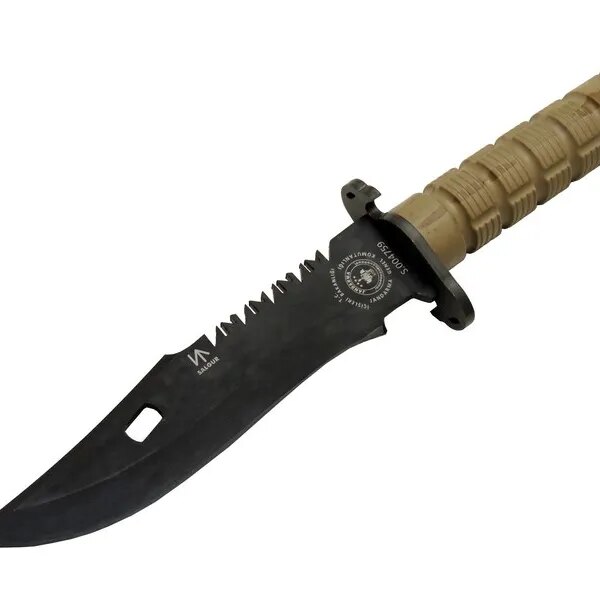 Saur S 4759 Türk Tipi Komo Bıçağı 28,5cm - Testere Detaylı Bıçak, İpli, Kılıflı