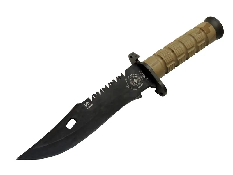 Saur S 4759 Türk Tipi Komo Bıçağı 28,5cm - Testere Detaylı Bıçak, İpli, Kılıflı