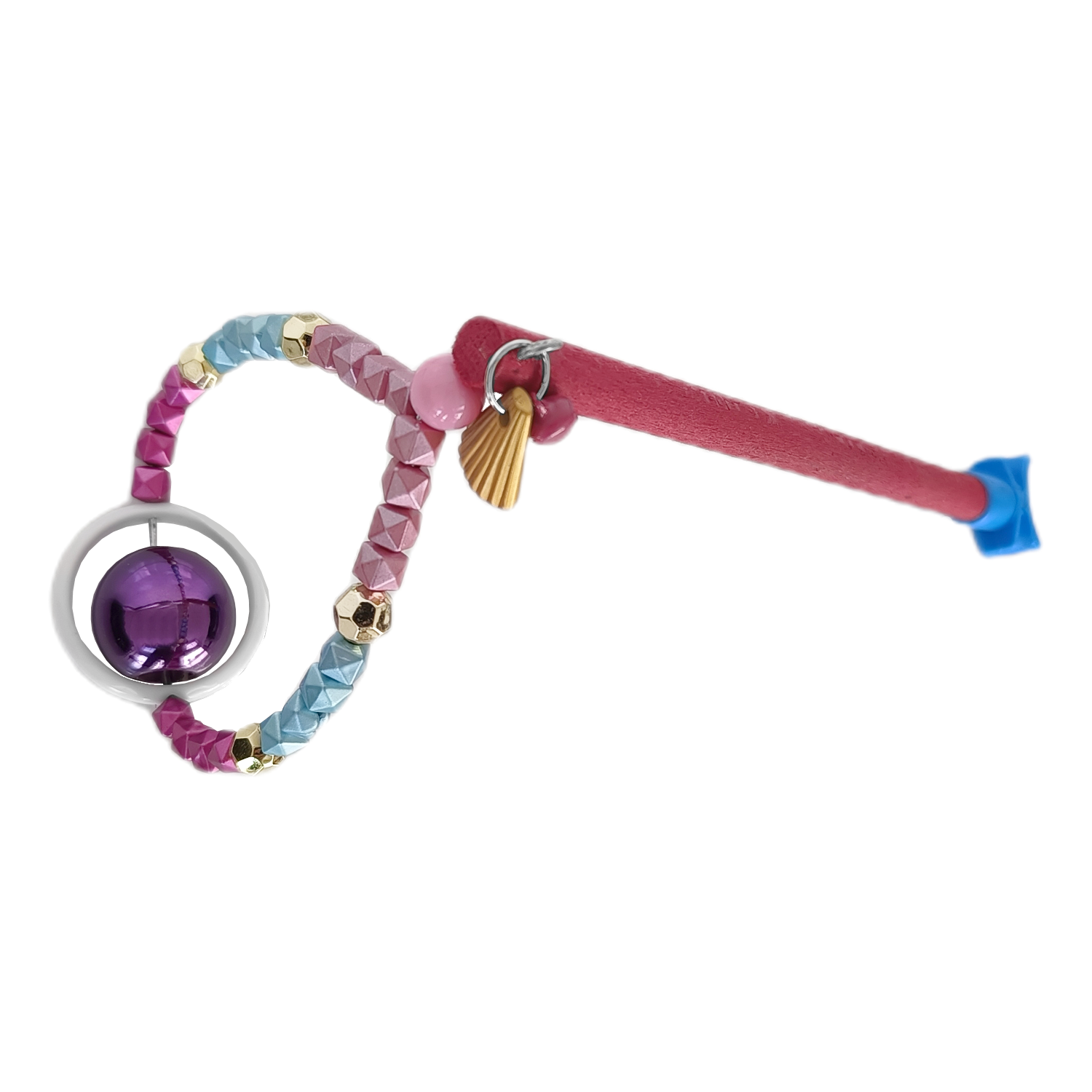 Tünekli Döner Toplu Kuş Oyuncağı 10 cm-16 cm Bordo - Görsel 2