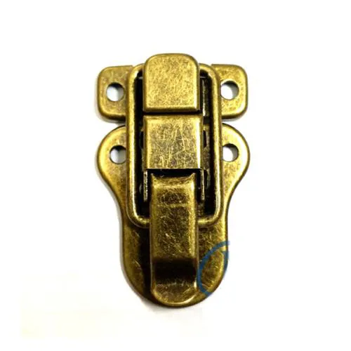 Sık, Kutu Klipsi, Ön Kilidi - 48x30mm, Antik, 100 Adet