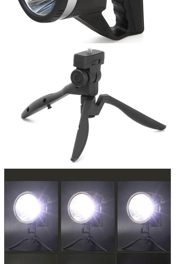 Şarjlı Dev Boy  Tripod Ayaklı Parlak LED El Lambası Kamp,  ve Güvenlik İçin İdeal