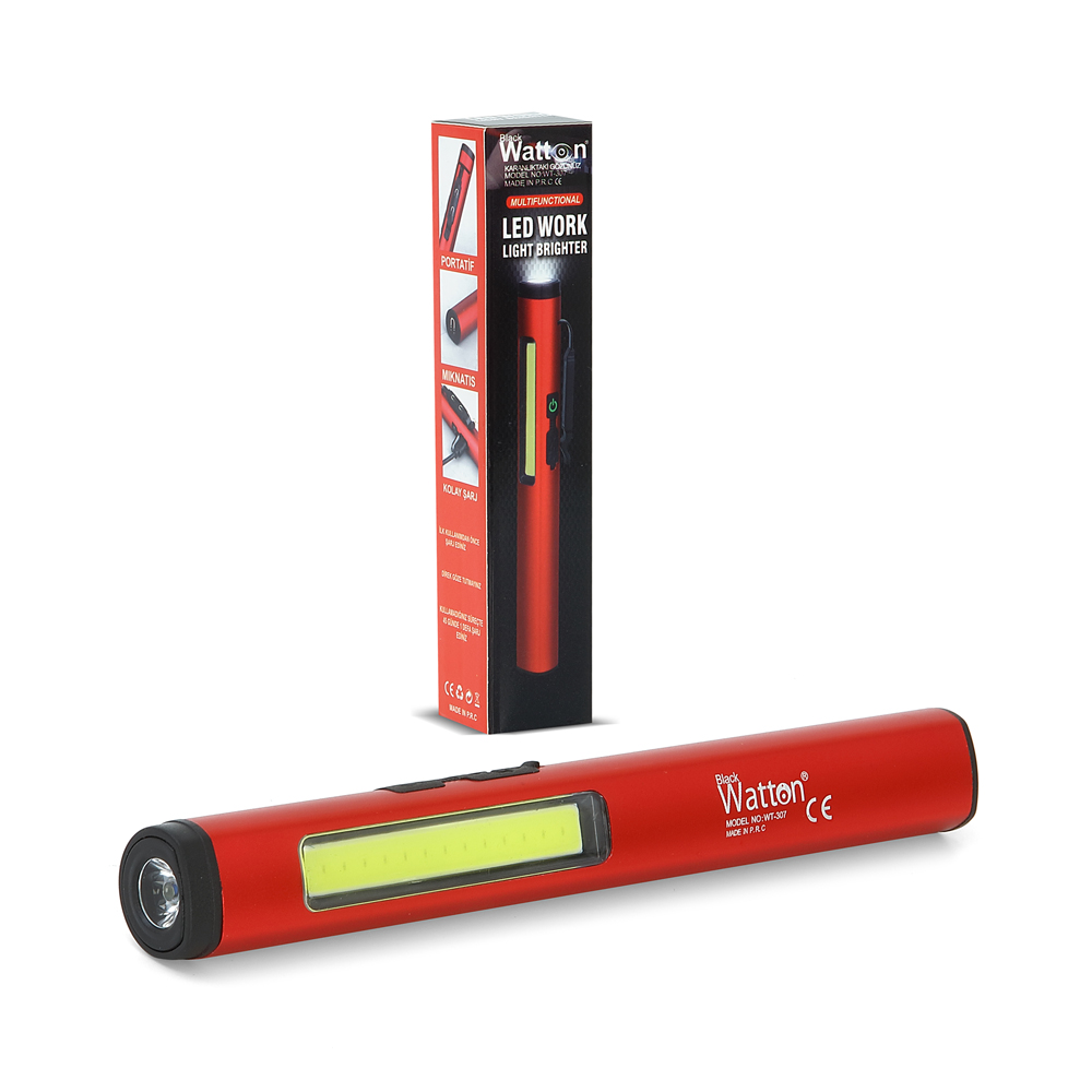 Şarjlı Mıknatıslı Çalışma Lambası Cep Feneri WT-307-S - Görsel 2