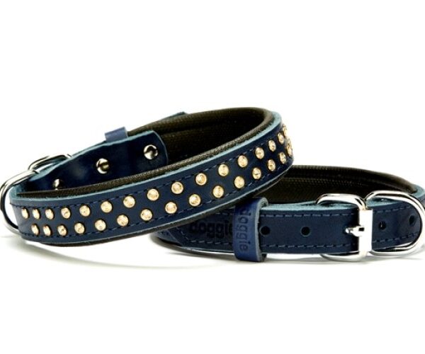 Konforlu Deri  Kristal Taşlı Köpek Boyun Tasması 2 x 32-39 cm Mi