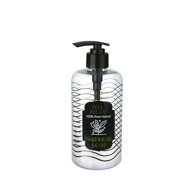 Şeffaf Sıvı Sabunluk Yuvarlak Plastik 500 ML - Görsel 4