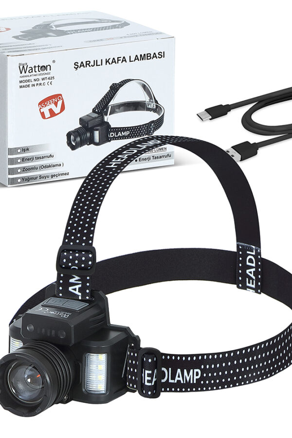 Sensörlü Cree TG Led Şarjlı Kafa Lambası WT-625