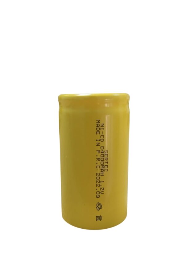 Sertec - 1.2V 4000 Mah - D Büyük Boy - Ni-CD Şarjlı Pil - (Başsız / Flat Head)