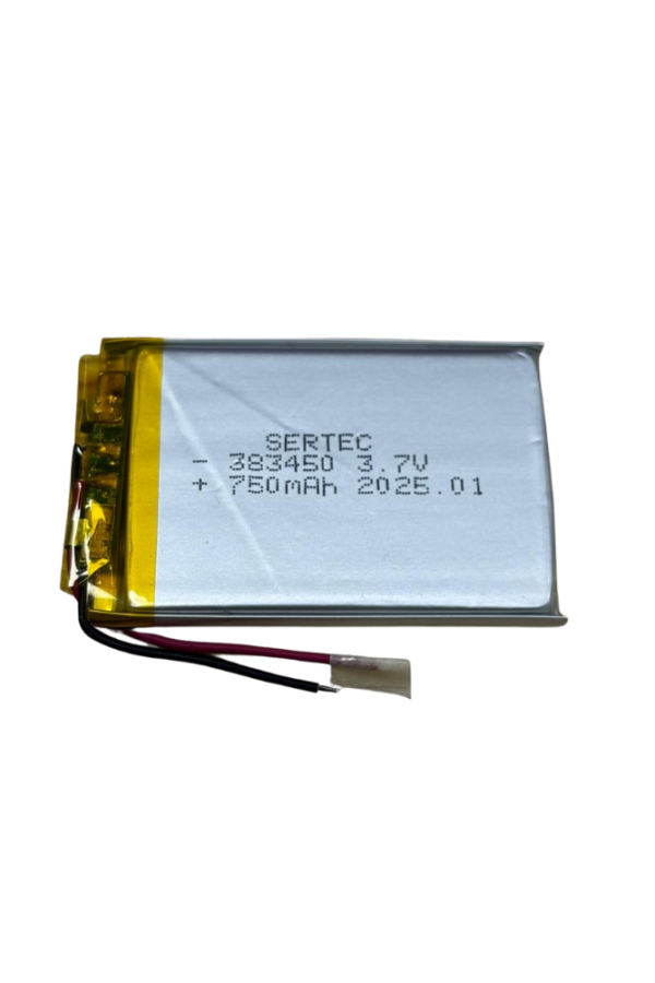 Sertec 383450 3.7V 750 MAh Li-Polymer Pil (Devreli/1.5A)