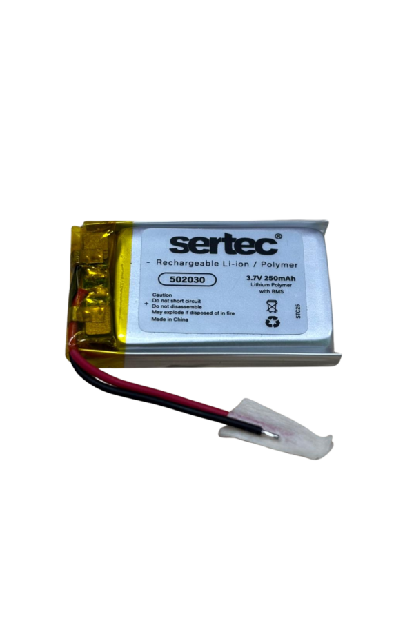 Sertec 502030 3.7V 250 MAh Li-Polymer Pil (Devreli/1.5A)