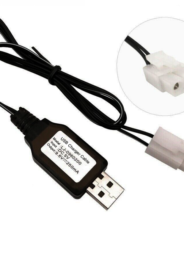 Sertec 9.6V NI-CD / NI-MH Oyuncak Batsı USB Şarj Kablosu