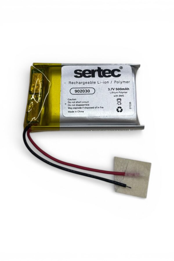 Sertec 902030 3.7V 500 mAh Li-Polymer Pil (Devreli/1.5A)