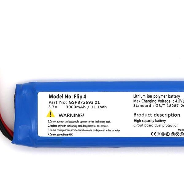Sertec  Flip 4 uyumlu 3.7v 3000 mah Soketli Bat