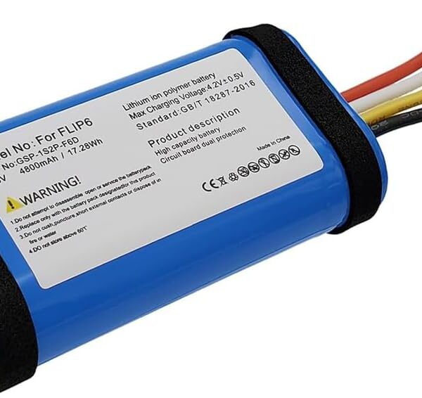 Sertec  Flip 6 uyumlu 3.7v 4800 mah Soketli Bat