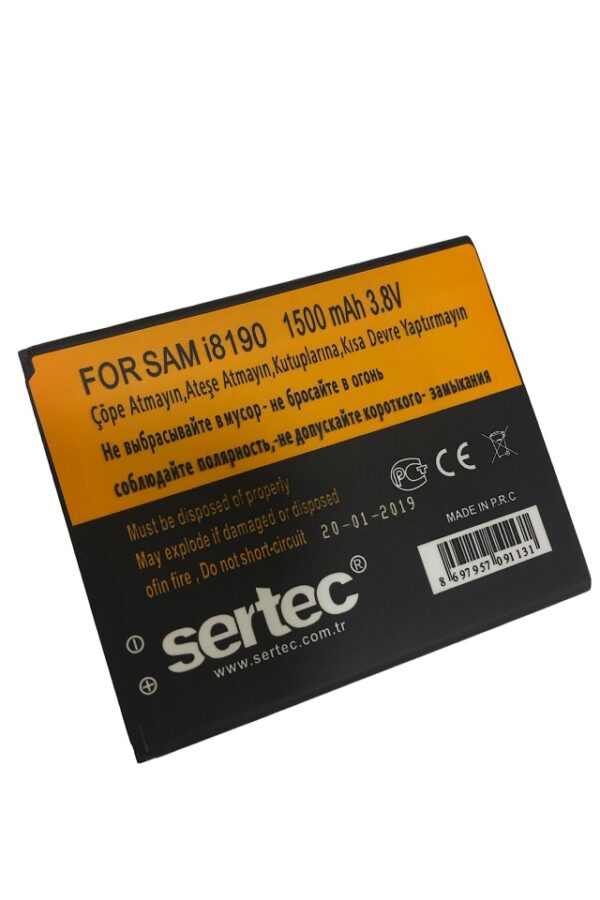 SERTEC -  GALAXY S3 MINI i8190 Uyumlu Bat