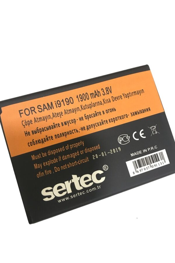 SERTEC -  GALAXY S4 MINI i9190 / J1 2016 Uyumlu Bat