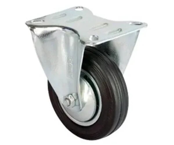 Servis Tekeri - Tablalı Siyah Sabit - Çap 80 mm
