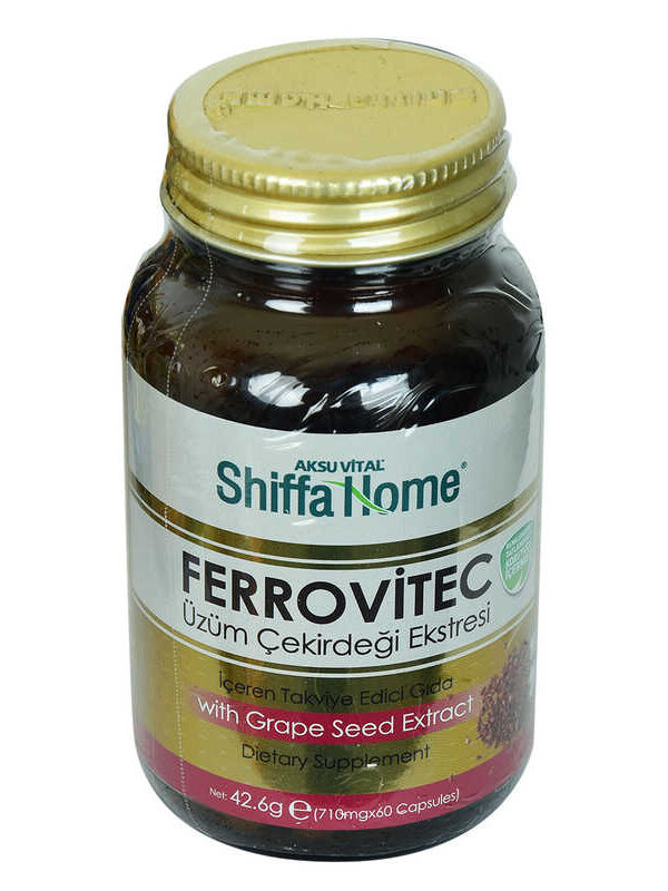 Shiffa Home Ferrovitec Üzüm Çekirdeği Ekstresi Diyet Takviyesi 710 Mg x 60