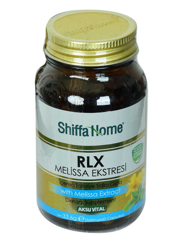 Shiffa Home RLX Melissa Ekstresi Diyet Takviyesi 560 Mg x 60