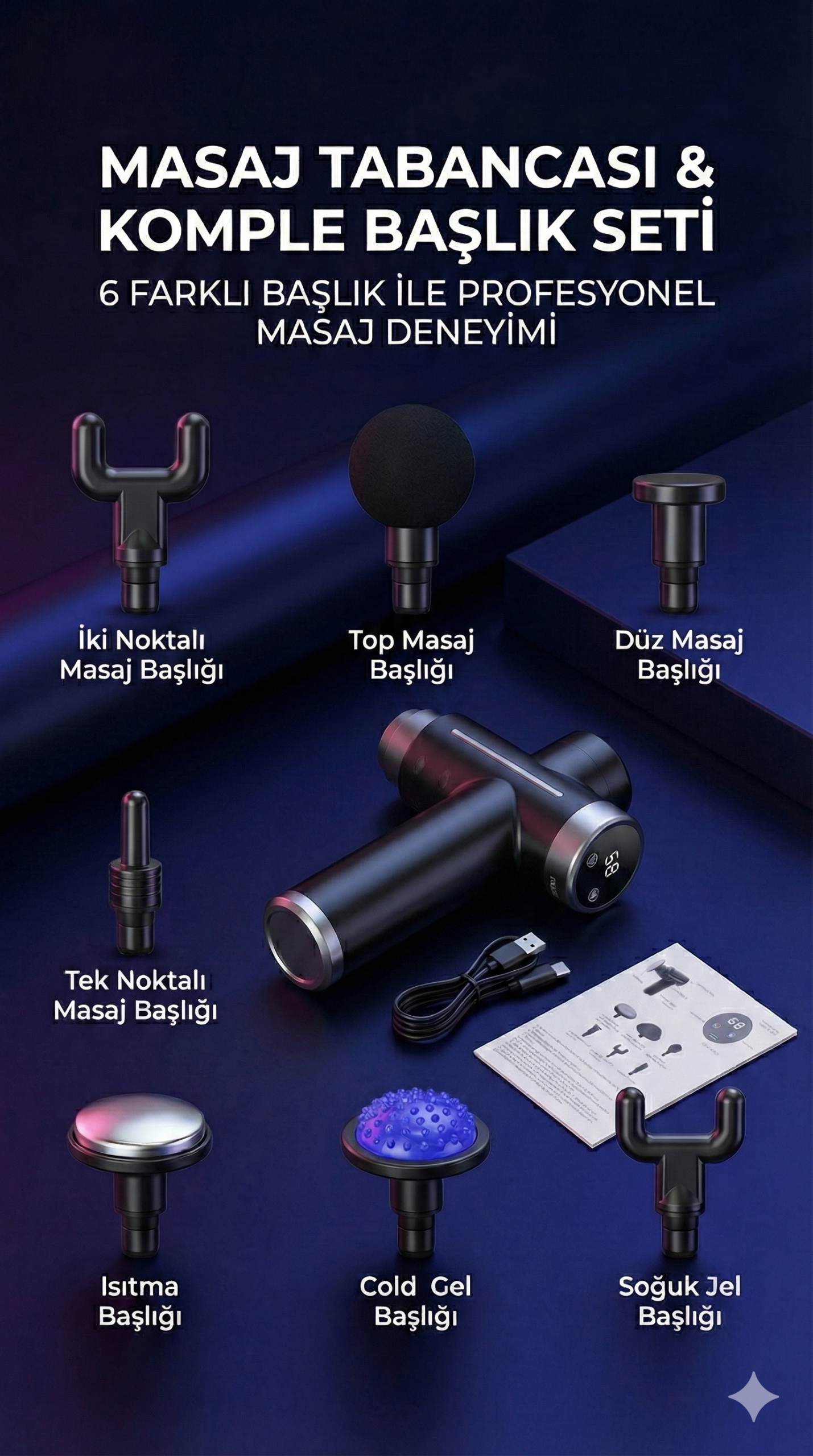 Sıcak Ve Soğuk Terapili Masaj sı - Şarjlı Isıtmalı Masaj - Sporcu Masaj Aleti - Görsel 3