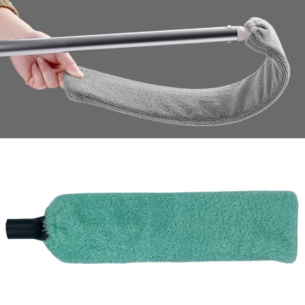 Sihirli Mikrofiber Başlıklı Girintili Yüzey Temizleme Mopu Toz Alma Fırçası - Görsel 2