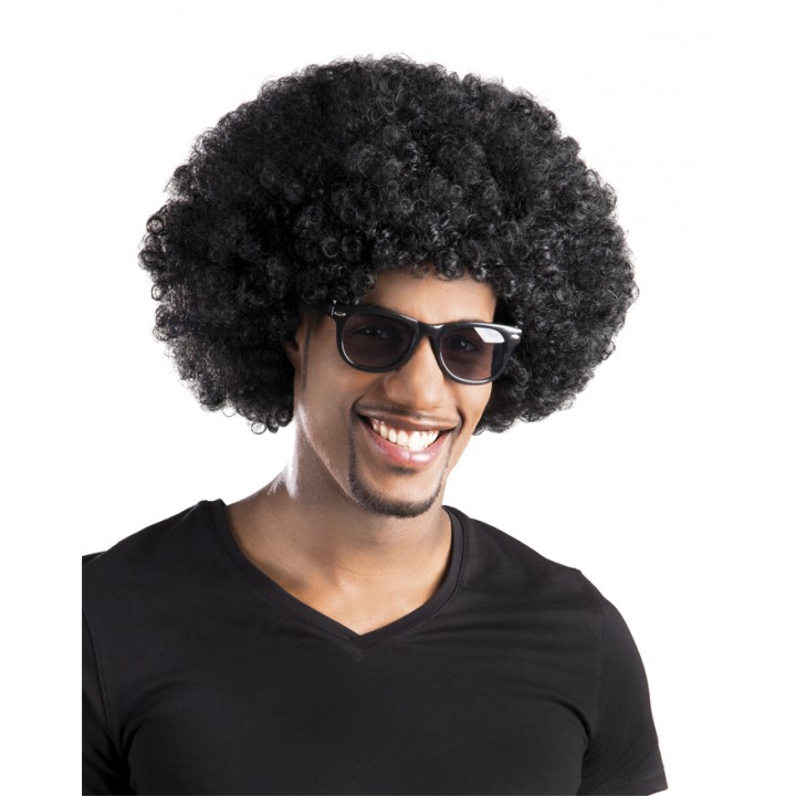 Siyah Renk Kıvırcık Afro Bonus Peruk Parti Peruğu - Görsel 2