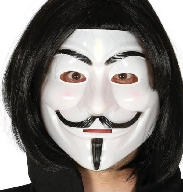 Siyah Renk Takma Kısa  ve V For Vendetta si Anonymous si