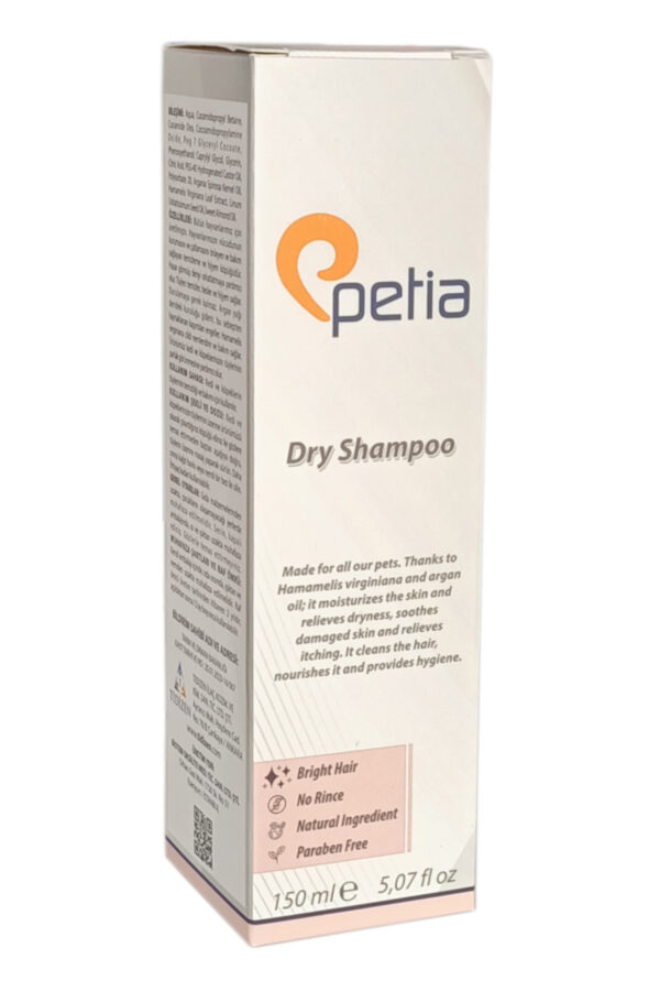 Petia Paw Dry Shampoo Doğal Kedi Ve Köpek Kuru Köpük Şampuanı 150 ml