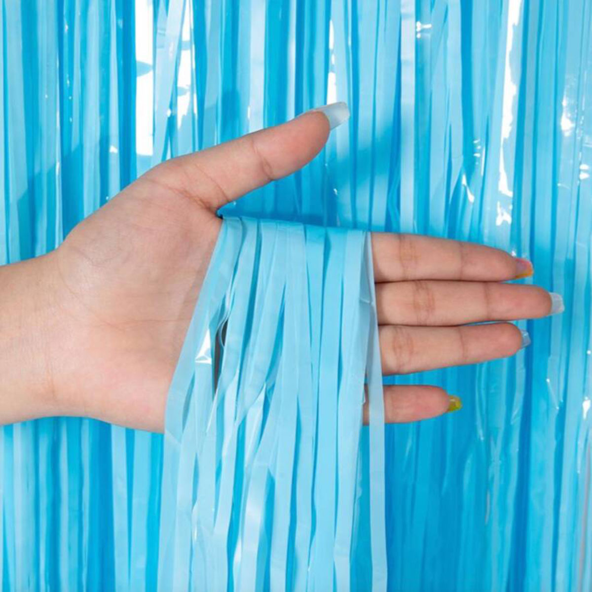 Soft Mi Püsküllü Kapı Perdesi - Parti, Baby Shower, Sünnet Süsü, Cinsiyet Partisi 1x2 m - Görsel 2