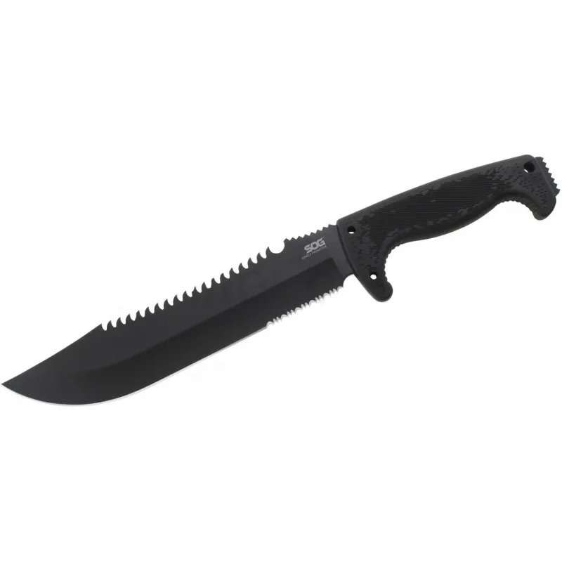 Sog F03T Kamp Tırtıklı Testereli Outdoor / Bıçak 39 cm - Kauçuk Saplı