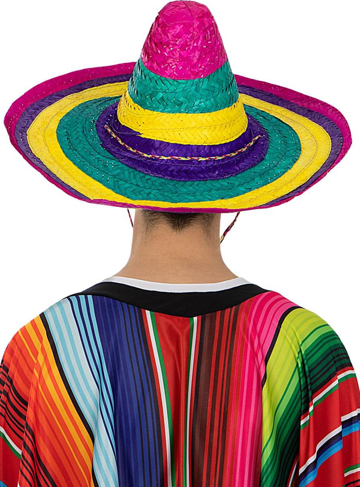 Sombrero Meksika sı Renkli Örme Hasır Yetişkin Boy - Görsel 3